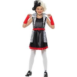 101 Dalmatiers Kostuum | Kleine Slechte Cruella De Vil | Meisje | Large | Carnaval kostuum | Verkleedkleding
